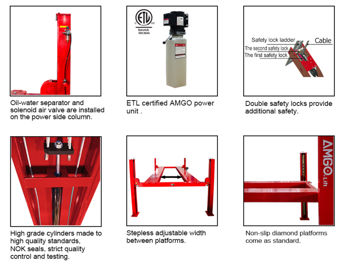AMGO PRO-14 14,000 lbs 4 Post Lift