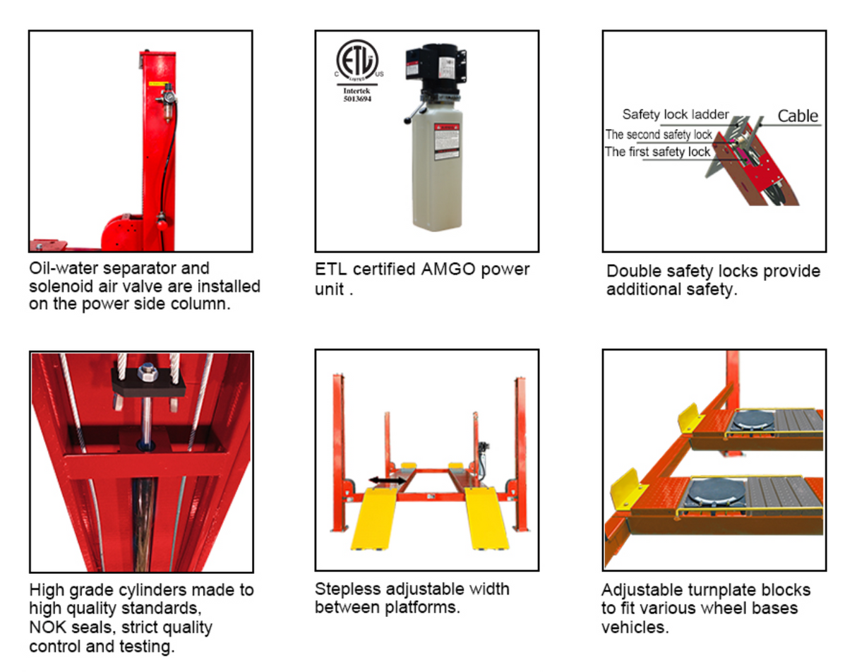 AMGO PRO-14A 14,000 lbs 4 Post Alignment Lift