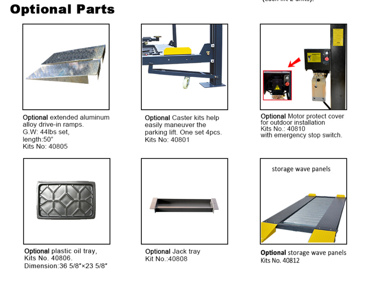 AMGO 408-HP 8,000 lbs 4 Post Parking Lift