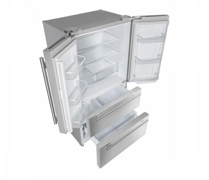 FORNO Moena 36" 19.2 cu. ft. French Door Built-In Refrigerator in Stainless Steel with Ice Maker, FFRBI1820-36SB