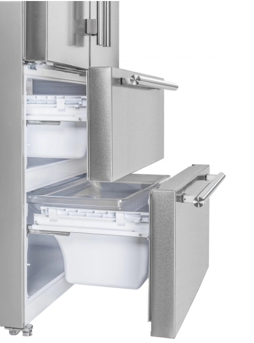 FORNO Moena 36" 19.2 cu. ft. French Door Built-In Refrigerator in Stainless Steel with Ice Maker, FFRBI1820-36SB