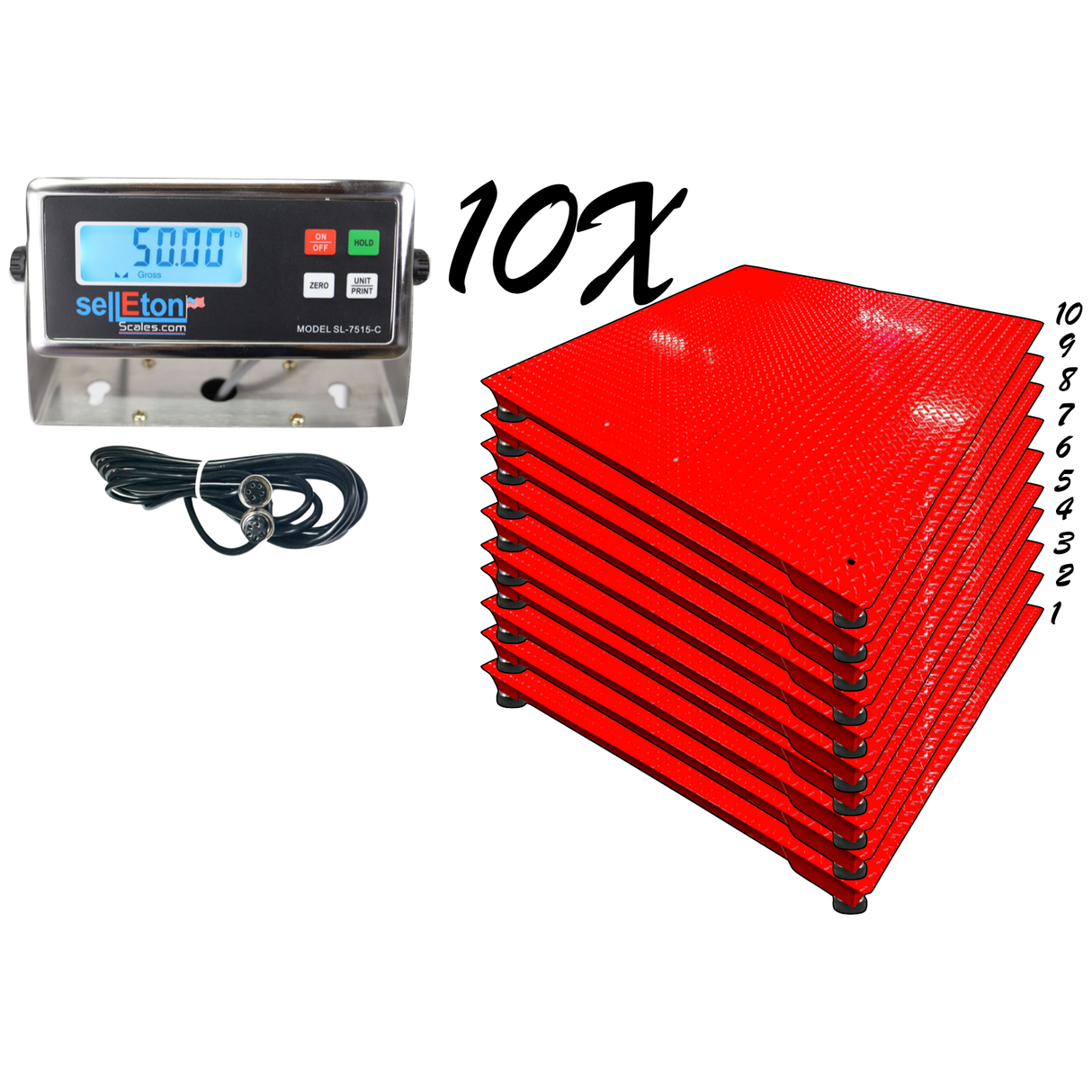 Prime Scales Multi-pack Floor Scales Selleton | SL-700-2x2 | 24" x 24"