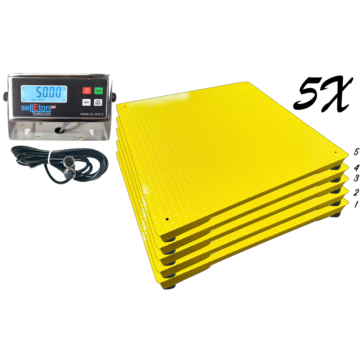 Prime Scales Multi-pack Floor Scales Selleton | SL-700-2x2 | 24" x 24"