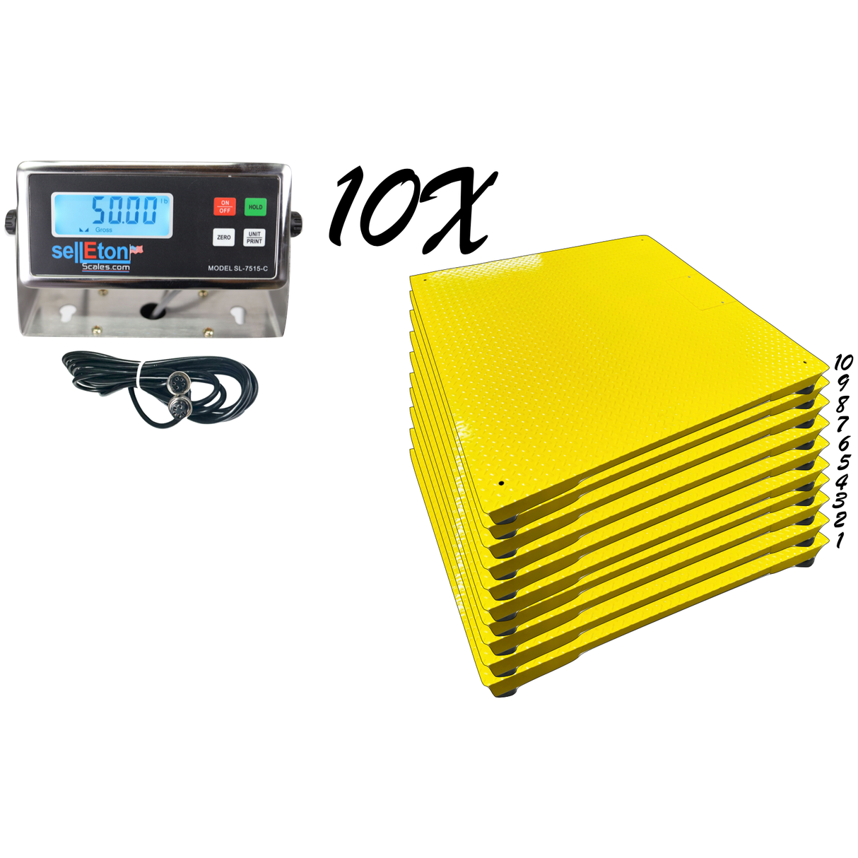 Prime Scales Multi-pack Selleton Floor Scales | SL-700-5x8 | 60" x 96"