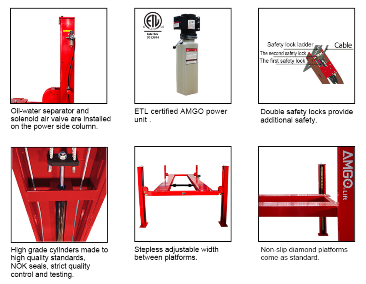 AMGO PRO-12 12,000 lbs 4 Post Lift