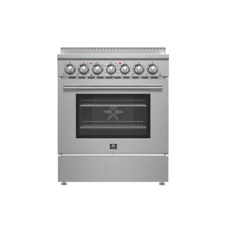 FORNO Paolo 30" 4.38 cu. ft. Freestanding Electric Range in Stainless Steel, FFSEL6011-30
