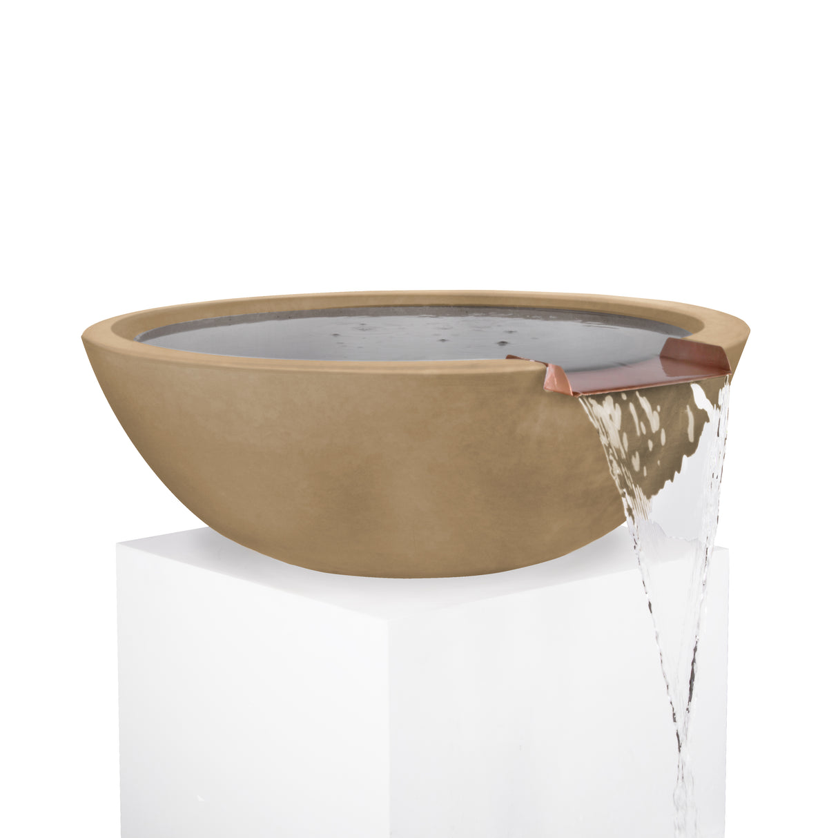 The Outdoor Plus Sedona Concrete Water Bowl plus Free Cover