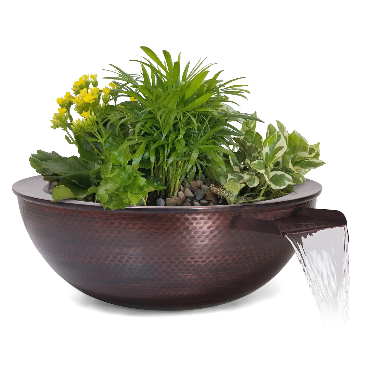 The Outdoor Plus Sedona Copper Planter and Water Bowl