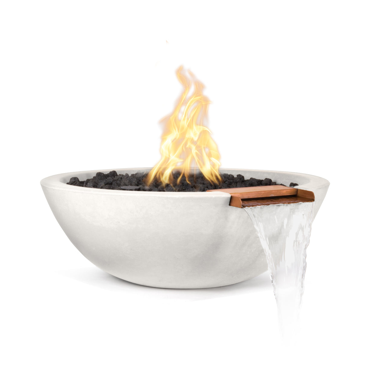 The Outdoor Plus Sedona Concrete Fire & Water Bowl plus Free Cover