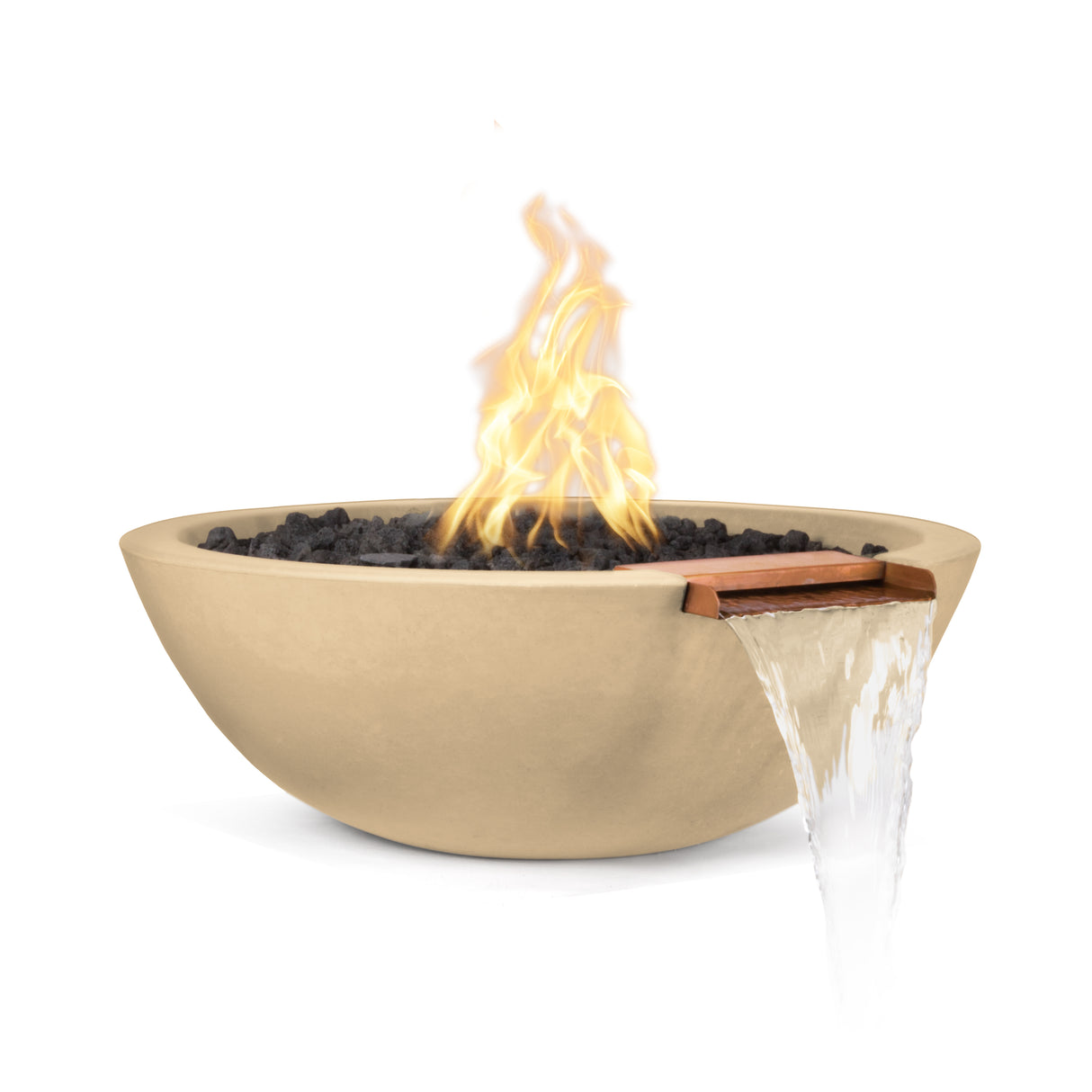 The Outdoor Plus Sedona Concrete Fire & Water Bowl plus Free Cover