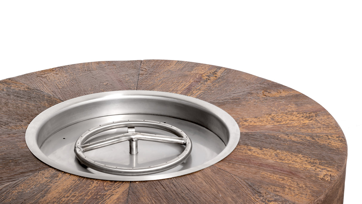 The Outdoor Plus Sequoia Wood Grain Concrete Fire Pit plus Free Cover