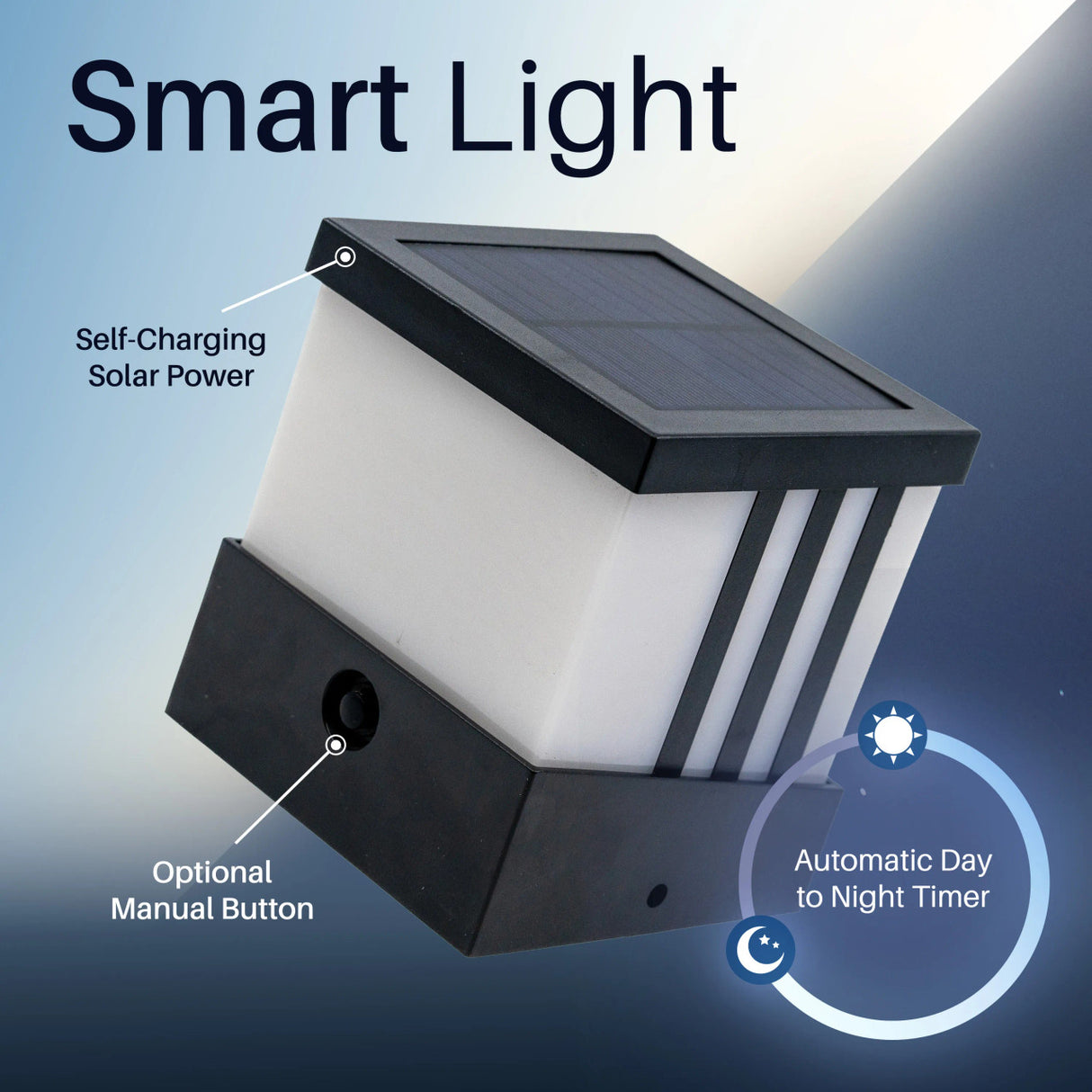 Aleko Solar Fence Post Cap Lamp