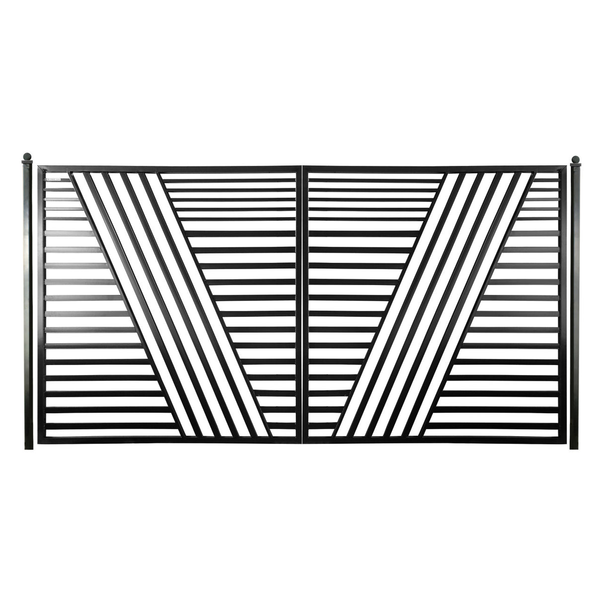 Aleko Steel Dual Swing Driveway Gate - Sofia Style - 14 x 6 Feet