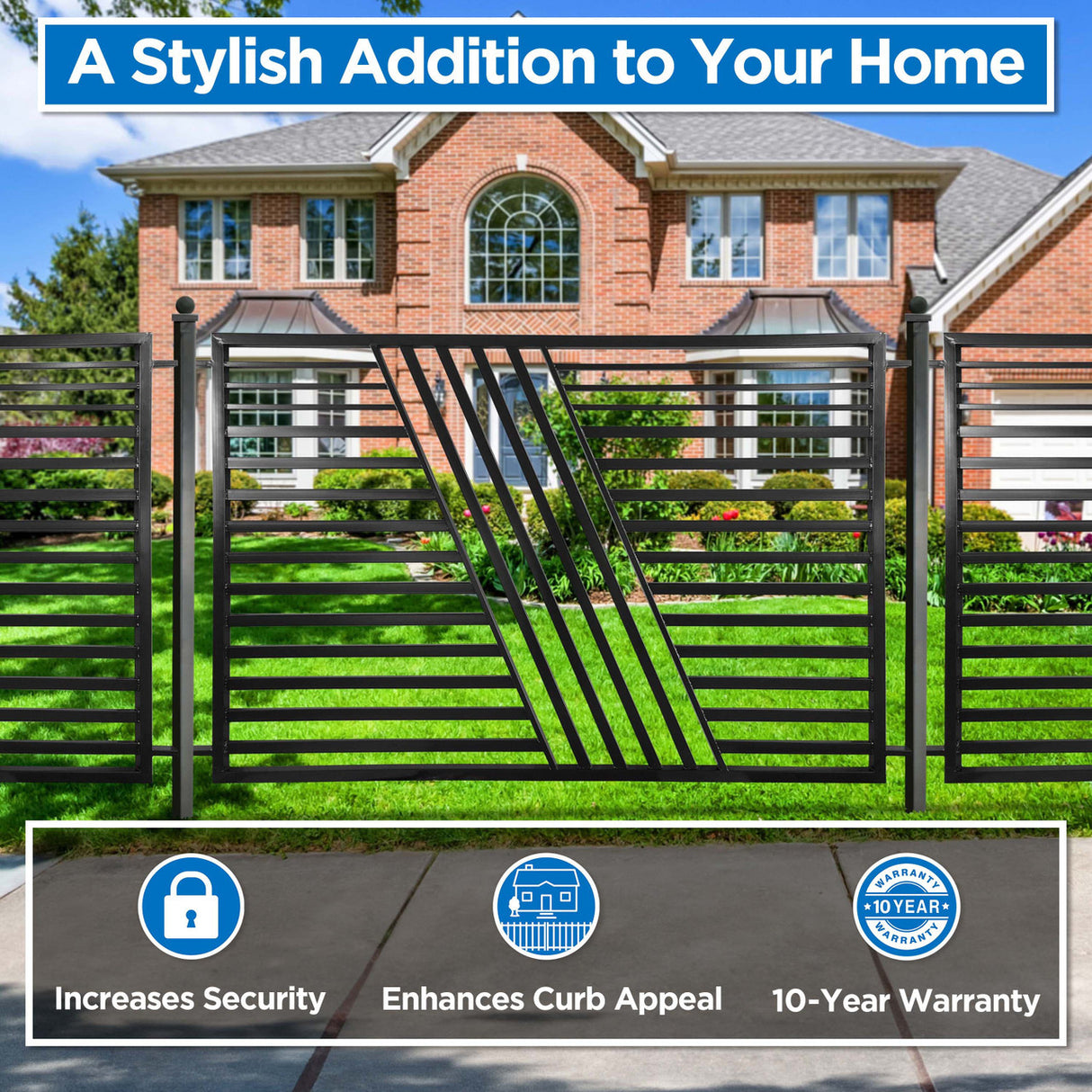Aleko 2-Panel Fence Kit – SOFIA Style – 8x5 ft. Each