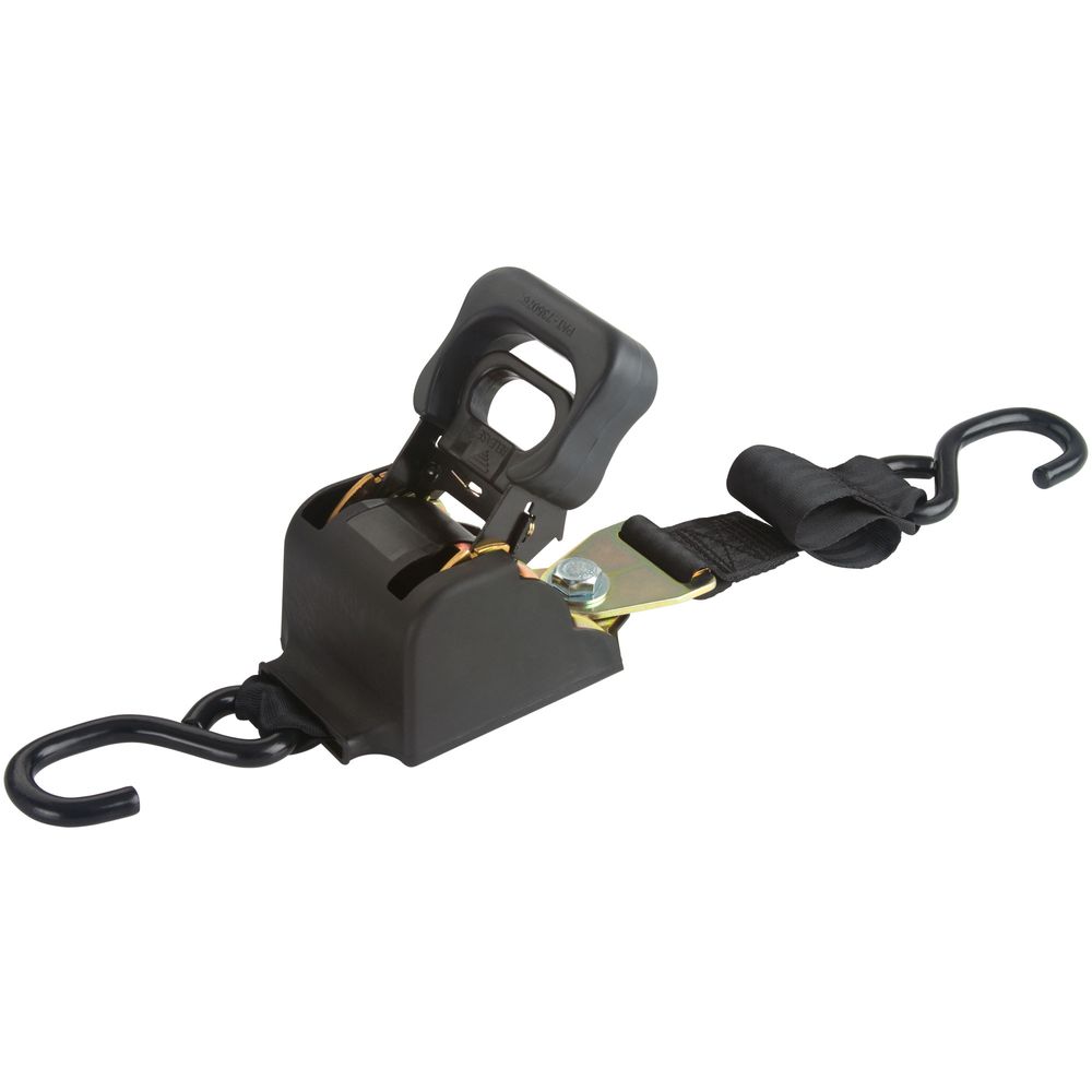 2" x 6' Retractable Ratcheting Tie-Down Strap w/S-Hook Ends