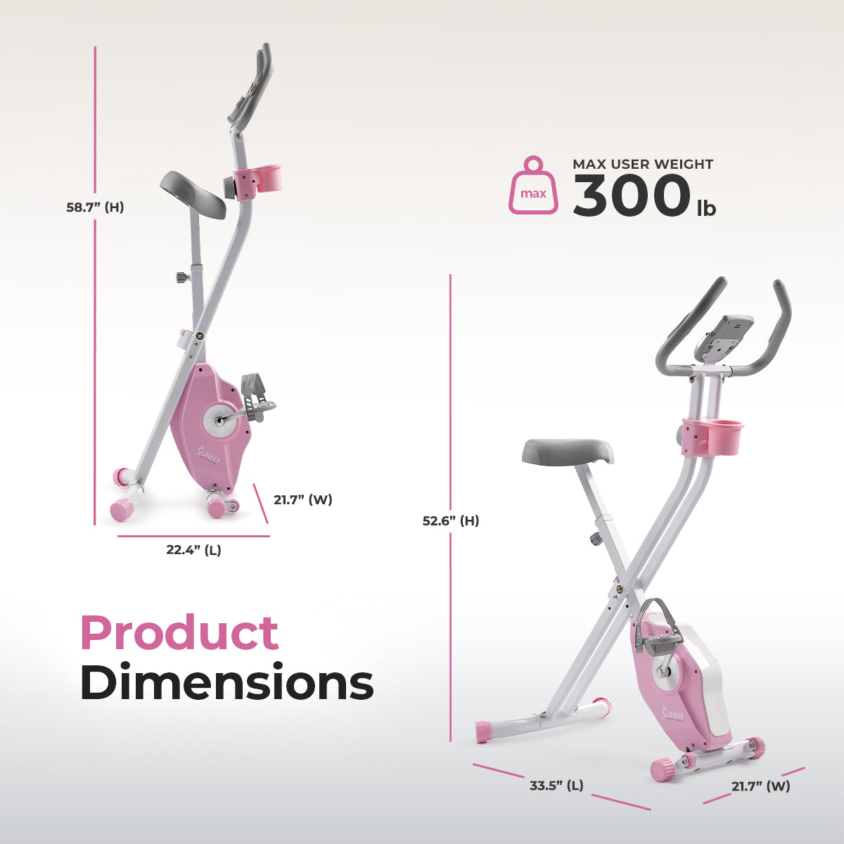 Sunny Health & FItness Foldable Magnetic Exercise X-Bike