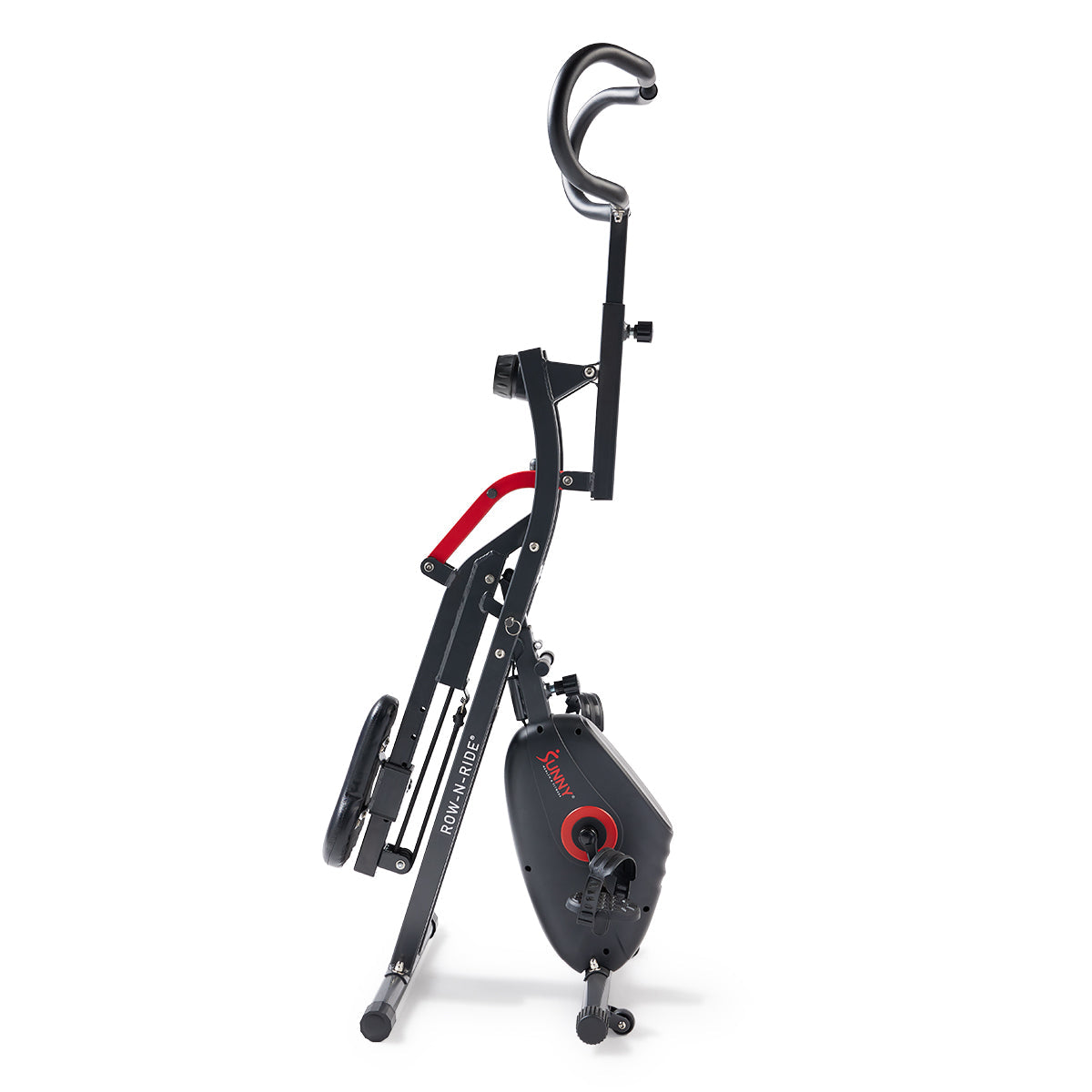 Sunny Health & Fitness Smart 2 in 1 Upright Row-N-Ride® Squat Assist Trainer Machine and Exercise Bike