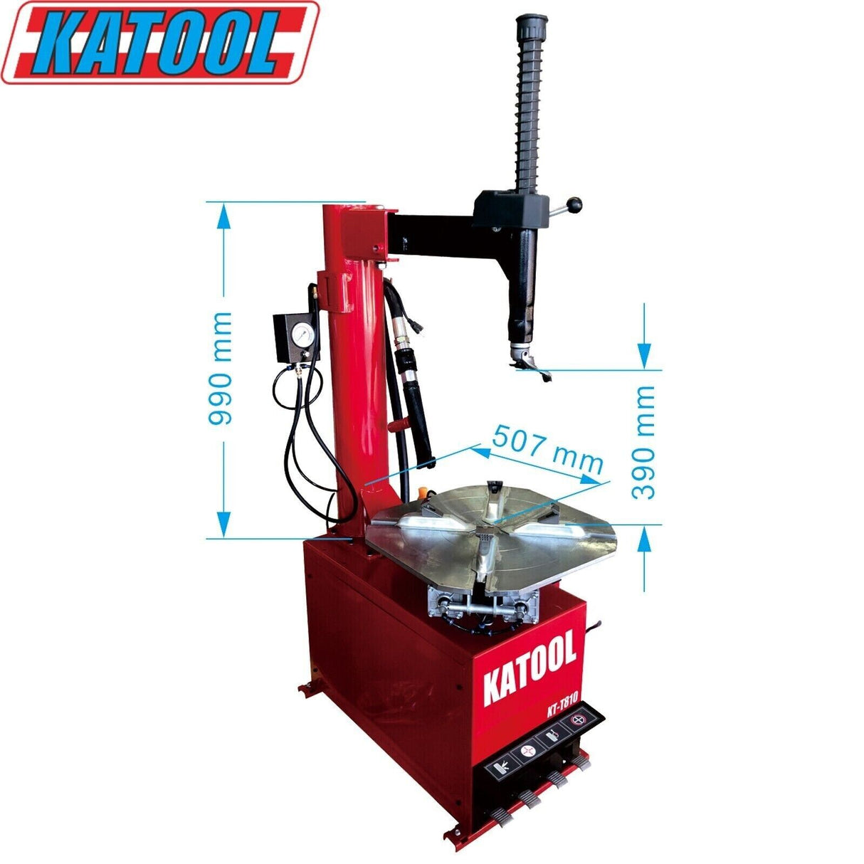 Katool KT-T810 Wheel Clamp Tire Changer Machine - w/ Bead Blaster
