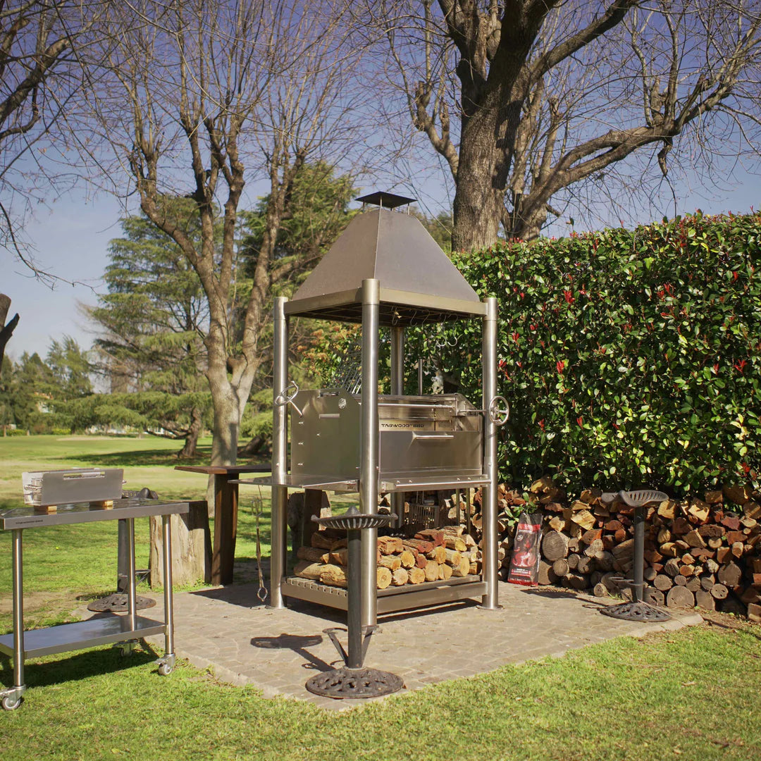 Tagwood BBQ Argentine Santa Maria Wood Fire & Charcoal Gaucho Grill all Stainless Steel | BBQ02SS OPEN FIRE COOKING - PRE-ORDER