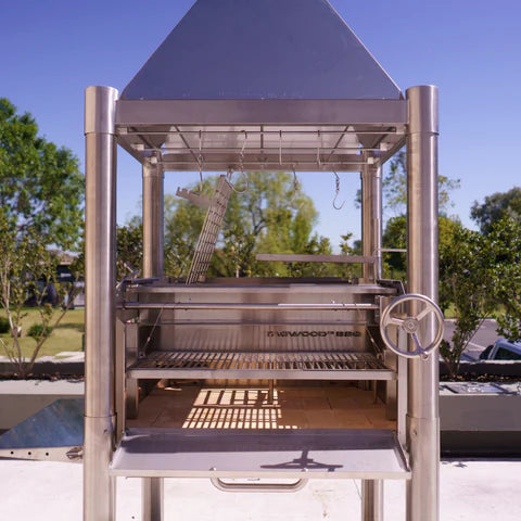 Tagwood BBQ Argentine Santa Maria Wood Fire & Charcoal Gaucho Grill all Stainless Steel | BBQ02SS OPEN FIRE COOKING - PRE-ORDER