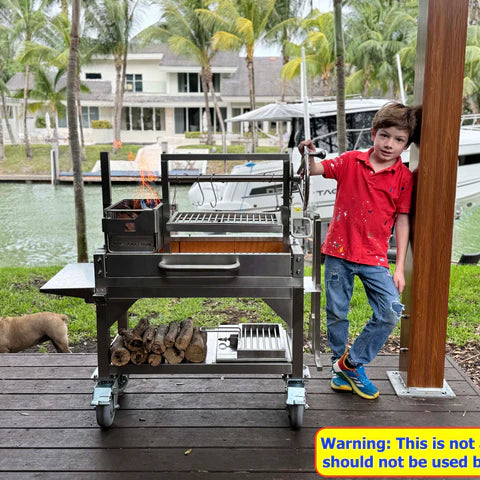 Mini Santa Maria Grill Argentine Style Compact Size 304 Stainless Steel Tagwood BBQ03SS