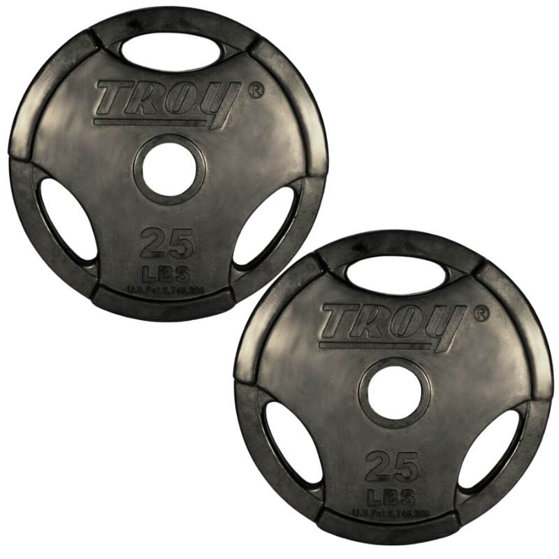 TROY GO-R Rubber Encased Olympic Grip Plate