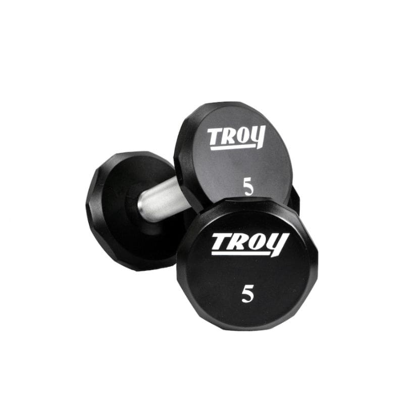 Troy TSD-U 12-Sided Urethane Encased Dumbbell Sets (Sold in 5 lb Increments)