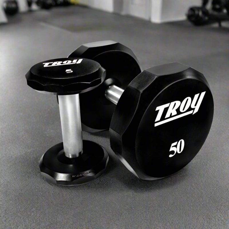 Troy TSD-U 12-Sided Urethane Encased Dumbbell Sets (Sold in 5 lb Increments)