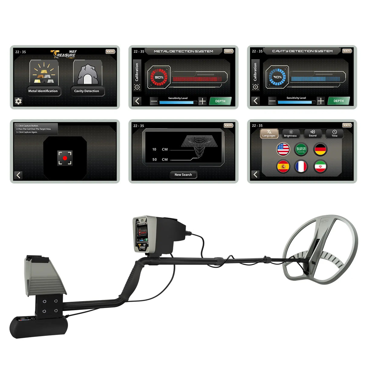 GER Detect Treasure Way Metal Detector
