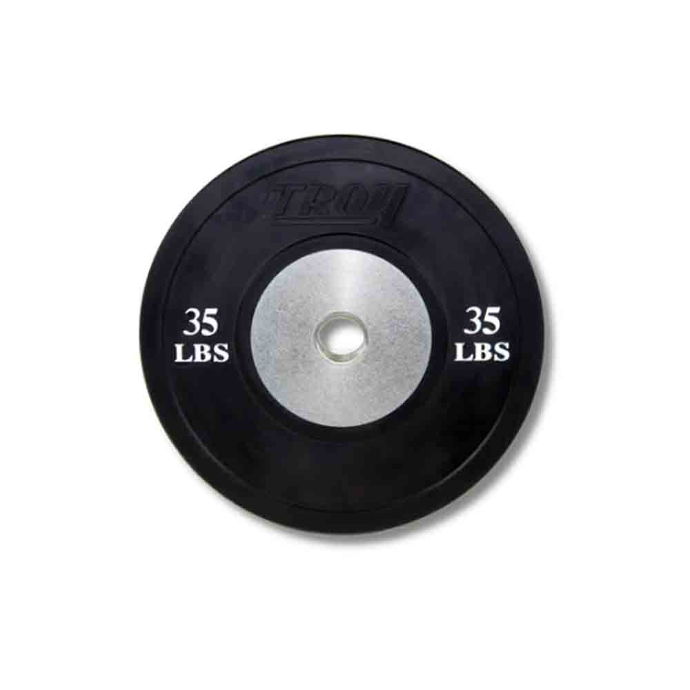 Troy 320 lbs to 640 lbs Black Competition Rubber Bumper Plates Set