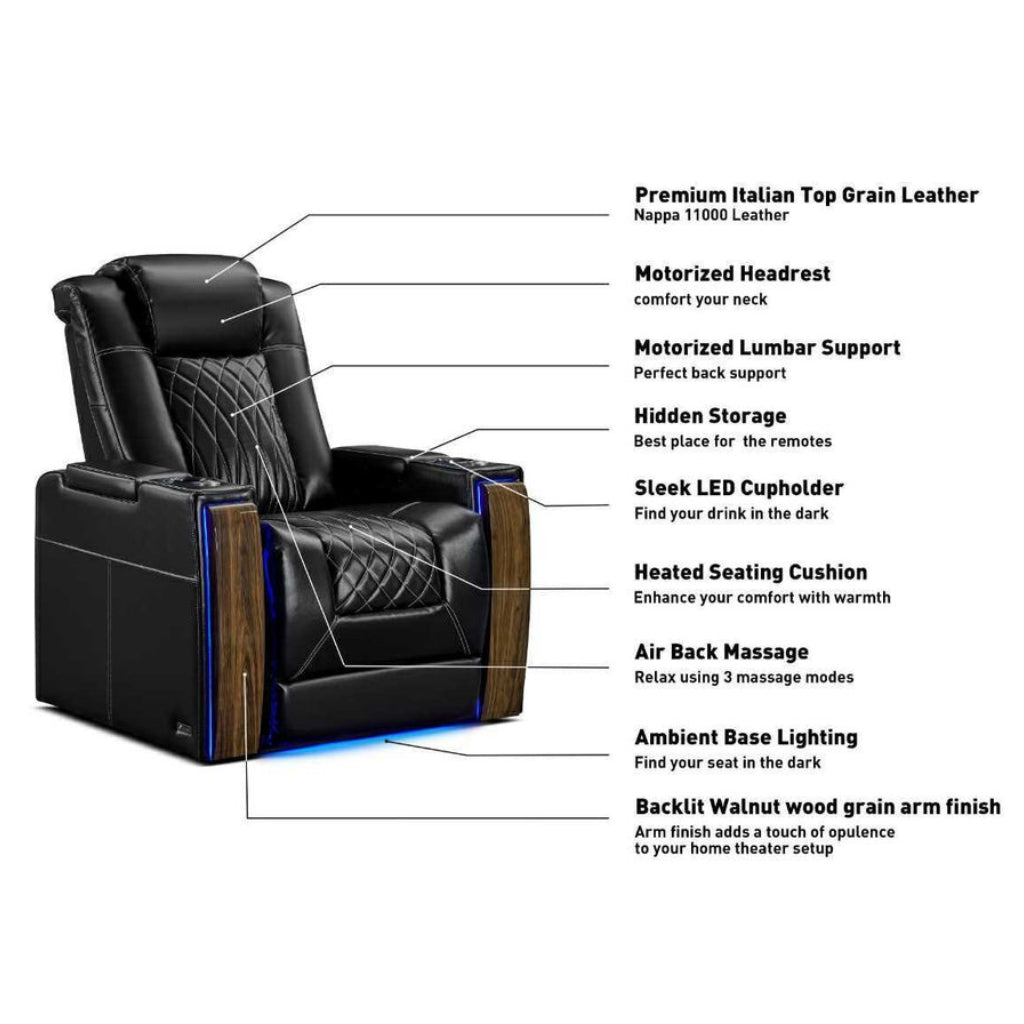 Valencia Tuscany Executive Heat & Massage Home Theater Seating