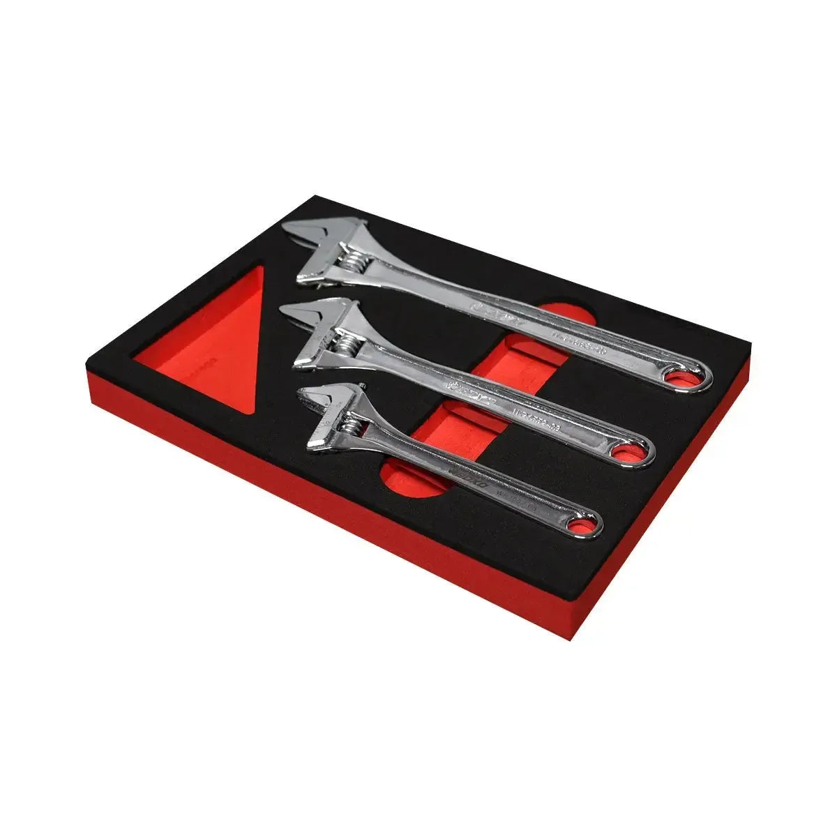Boxo 3-Piece Adjustable Chrome Wrench Set | 2/9 Drawer EVA Foam