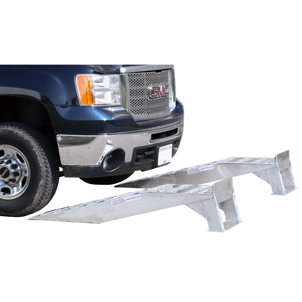 Heavy-Duty Aluminum Truck Service Ramps - 7,000 lb. per Axle