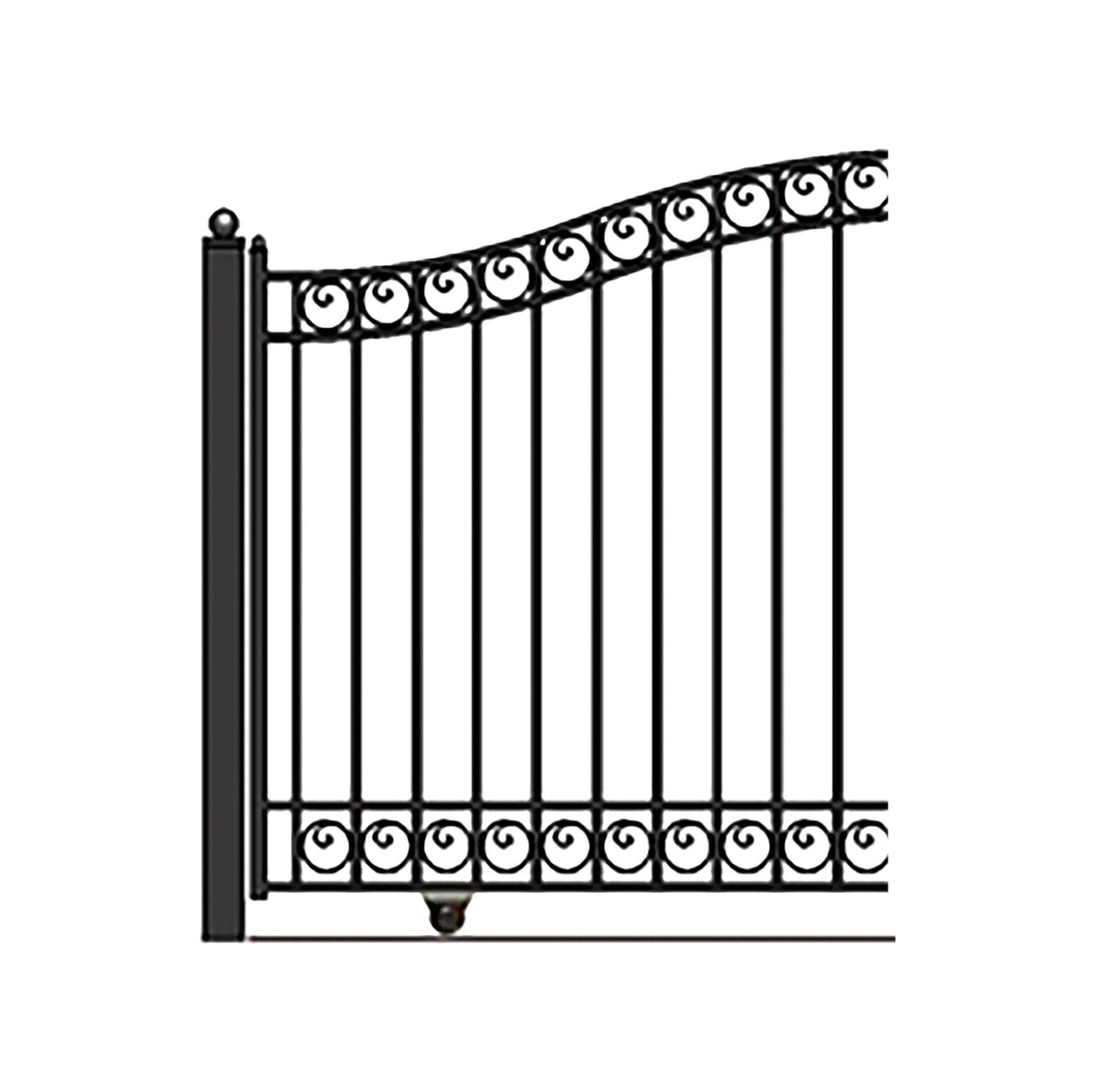 Aleko Automated Steel Sliding Driveway Gate and Gate Opener Complete Kit – DUBLIN Style – 18 x 6 Feet