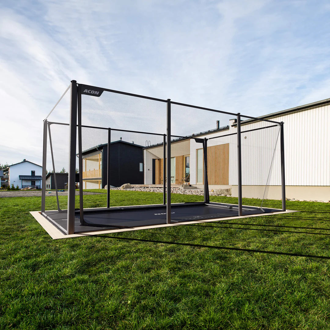 ACON X 17ft Rectangular Trampoline with Net and Ladder