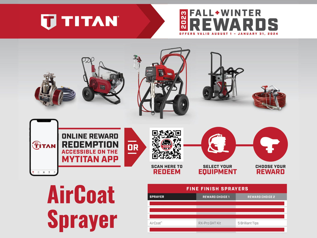 Titan 0508074A AIRCOAT AAA Fine Finishing Airless Sprayer