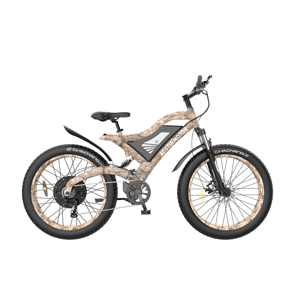 AOSTIRMOTOR S18-1500W Snakeskin Grain Fat Tire Mountain E-Bike | 1500 Watt | 48V | Electric Bike
