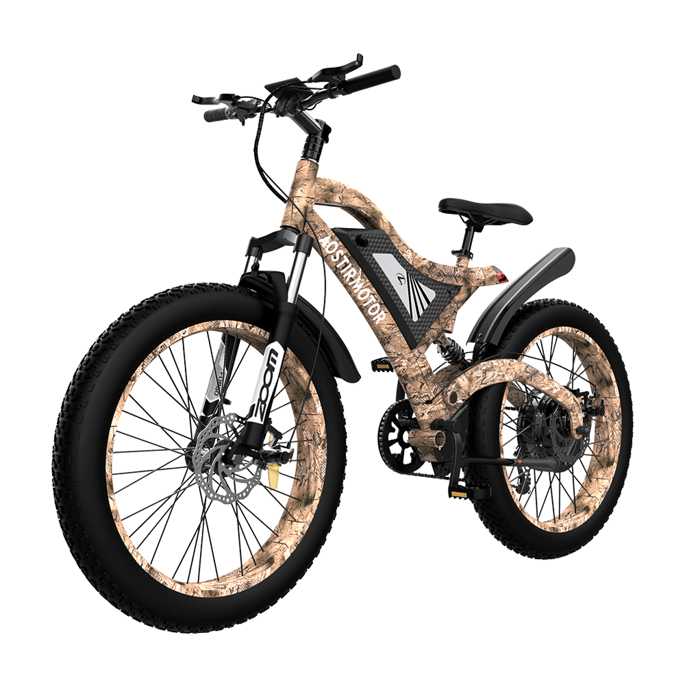 AOSTIRMOTOR S18-1500W Snakeskin Grain Fat Tire Mountain E-Bike | 1500 Watt | 48V | Electric Bike