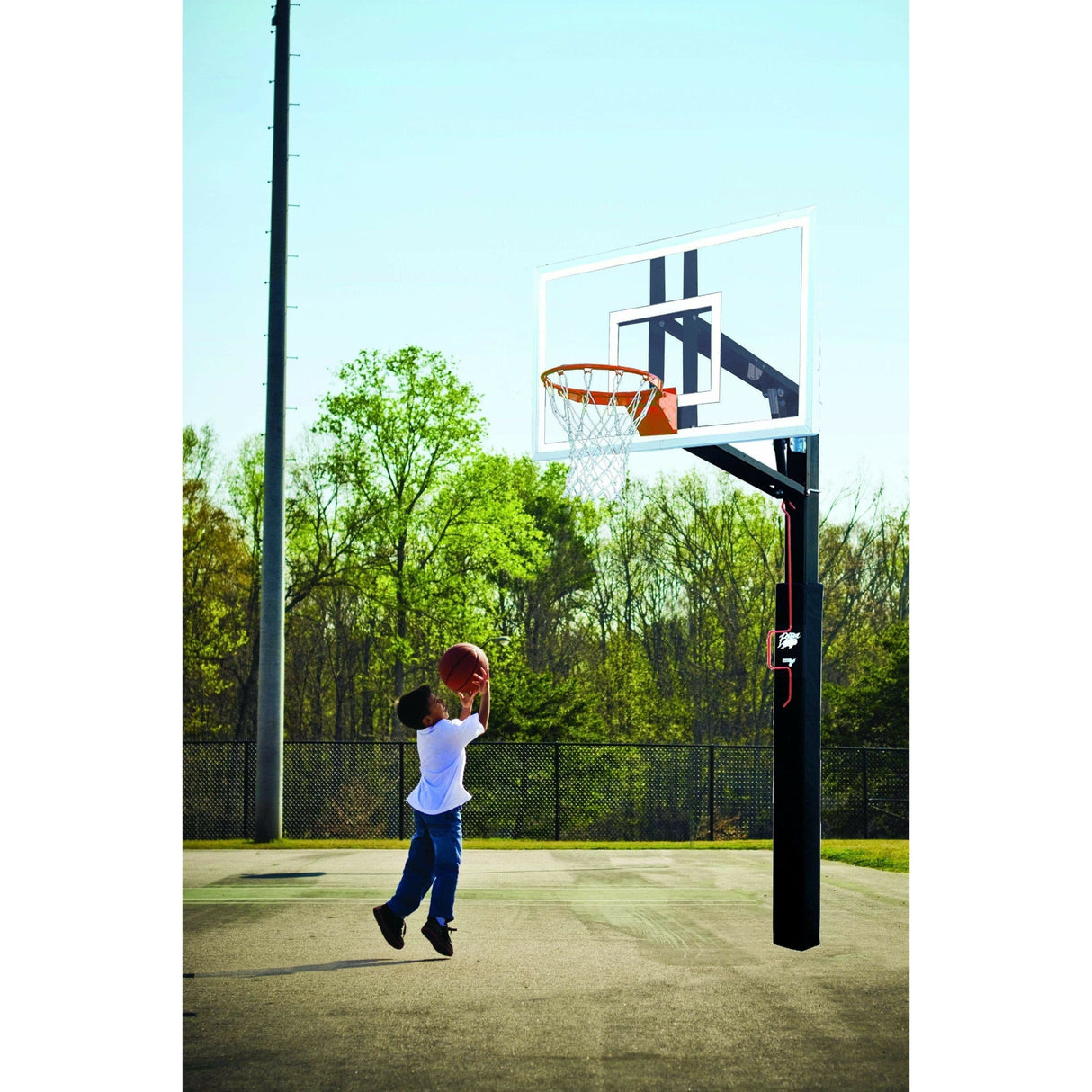 Bison 36″ x 54″ ZipCrank Adjustable Outdoor Basketball Hoop PR94UZC