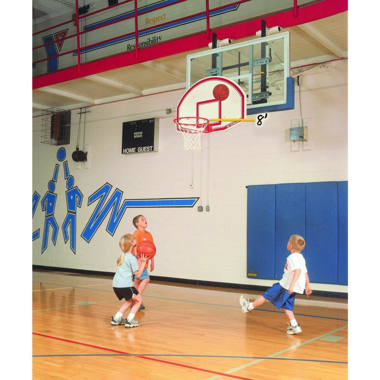 Bison 6-In-1 Easy Up Youth Mini Goal Basketball Hoop Attachment TR86