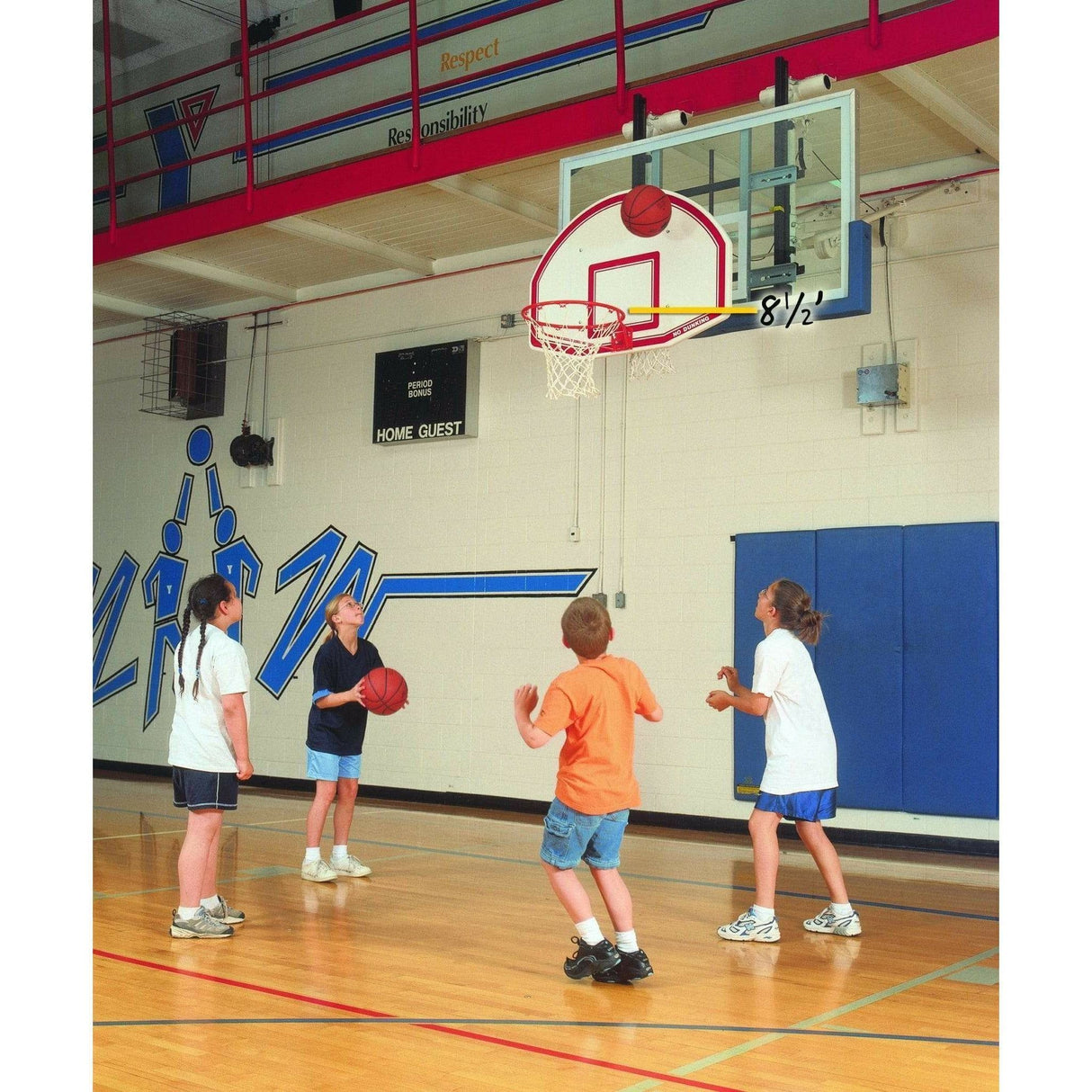 Bison 6-In-1 Easy Up Youth Mini Goal Basketball Hoop Attachment TR86