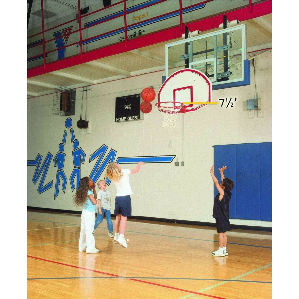 Bison 6-In-1 Easy Up Youth Mini Goal Basketball Hoop Attachment TR86