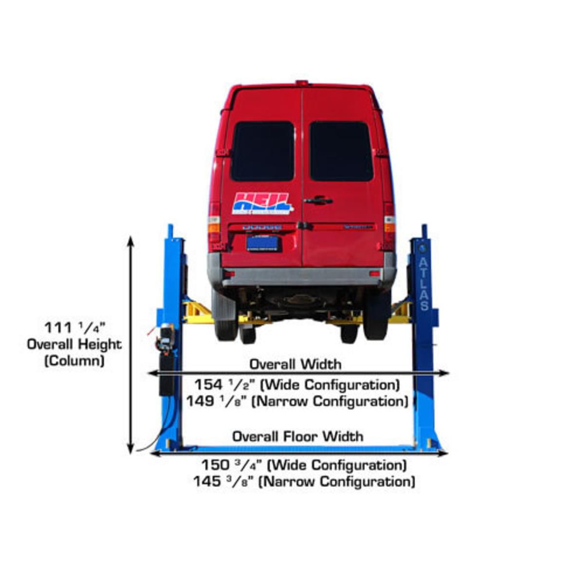 Atlas BP12000X 12,000 lb Baseplate 2 Post Lift