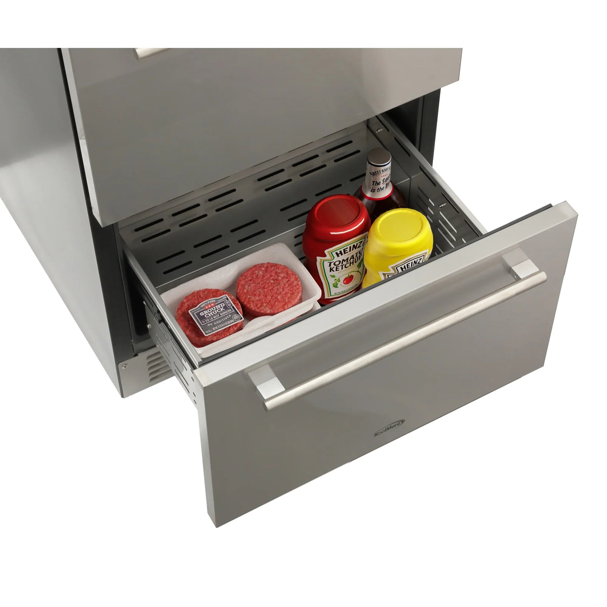 24 in. Built-in Two-Drawer Outdoor Refrigerator in Stainless-Steel