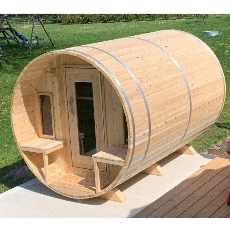 Dundalk Leisurecraft Tranquility Barrel Sauna Canadian Timber 6 Person | CTC2345W