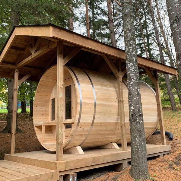 Dundalk Leisurecraft Tranquility Barrel Sauna Canadian Timber 6 Person | CTC2345W