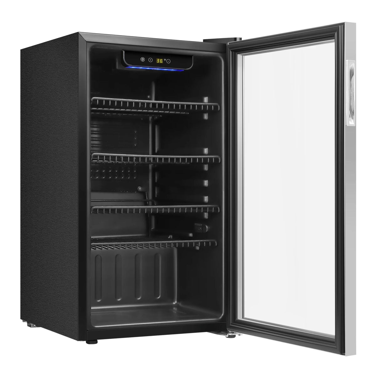 18 in. 3.2 Cu. Ft. Beverage Refrigerator Merchandiser with Stainless Steel Trim and Touch Panel