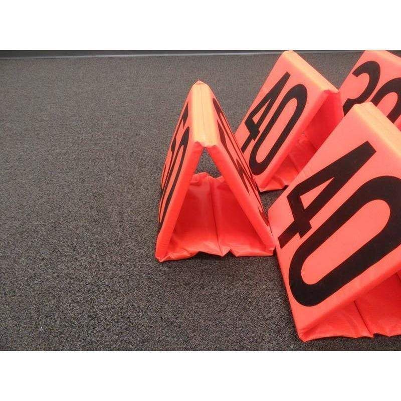 First Team Football Side Line Markers - Black on Orange FT6000SLM