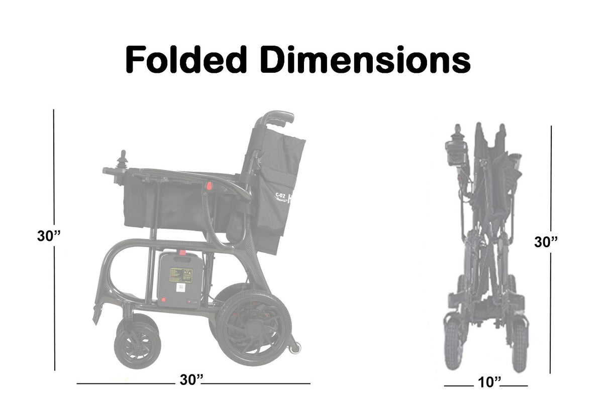 Helium 26 lbs Carbon Fiber Foldable Power Wheelchair