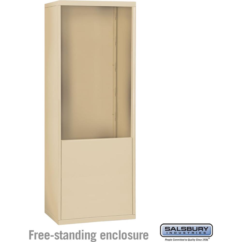 Free-Standing Enclosure for #19178-24 and #19178-28 - Recessed Mounted Cell Phone Lockers - Aluminum by Salsbury